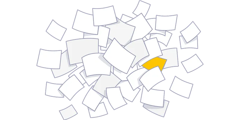 Stack of memos illustration