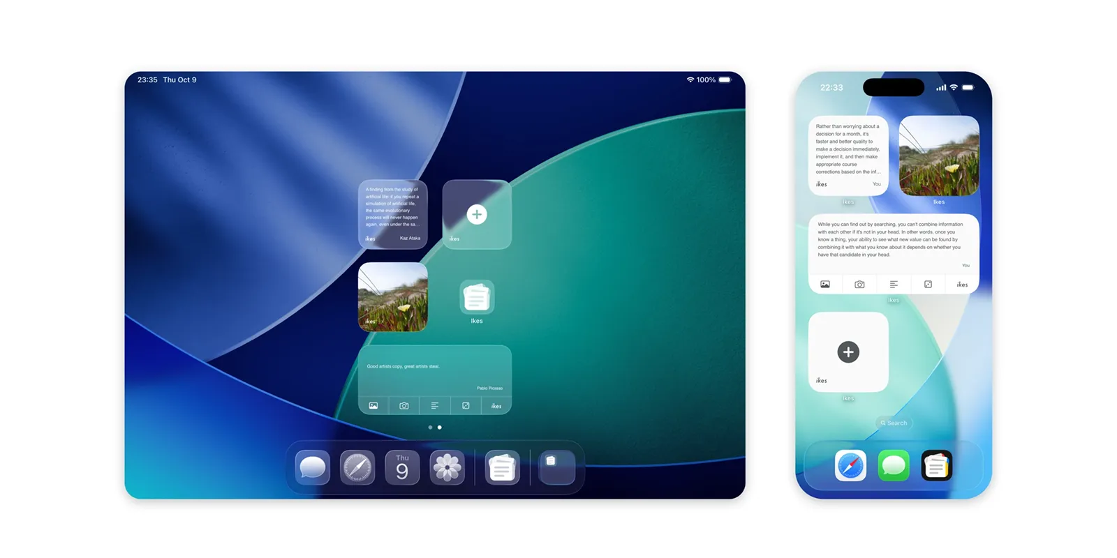 ホーム画面のモチベーションウィジェット